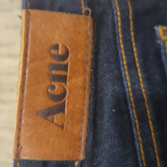 Acne Studios Kex Soft Raw Skinny Jeans Raw Hem, Dark Wash - Picture 8 of 9